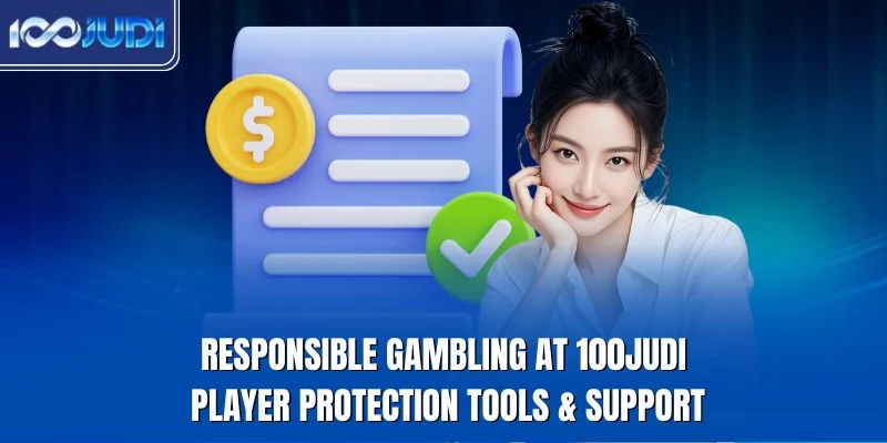 Responsible gambling at 100JUDI player protection tools support